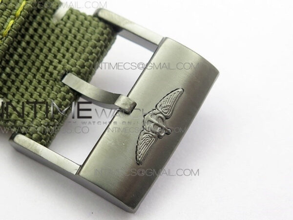 Avenger Bandit V13317 Titanium DLC B50 Best Edition Green Dial Numbers Makers on Green Nylon strap A7750 – Bild 13