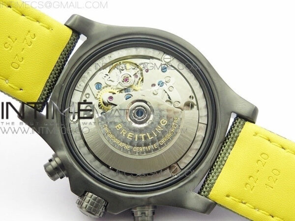 Avenger Bandit V13317 Titanium DLC B50 Best Edition Green Dial Numbers Makers on Green Nylon strap A7750 – Bild 18