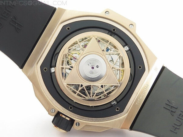 Big Bang Sang Bleu chrono RG B50 White Skeletonal Dial On Black Gummy Strap Asian 7750 – Bild 21