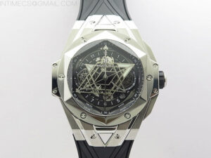 Classic Fusion 42mm DLC B50F Blue Dial On Blue Gummy Strap A2892