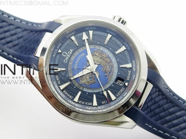 Aqua Terra 150M 43mm 24 VSF 1:1 Best Edition Blue Dial on Blue Rubber Strap A8938 Super Clone – Bild 2