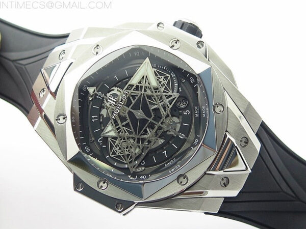 Classic Fusion 42mm DLC B50F Blue Dial On Blue Gummy Strap A2892 – Bild 2