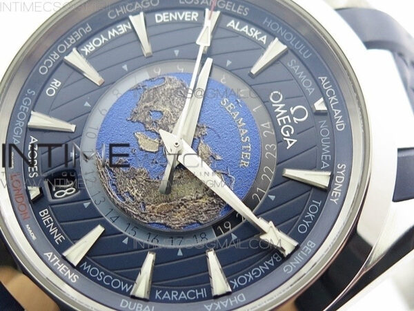 Aqua Terra 150M 43mm 24 VSF 1:1 Best Edition Blue Dial on Blue Rubber Strap A8938 Super Clone – Bild 4