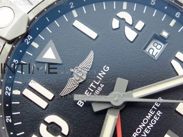AVENGER V32395 Ti DLC 1:1 Best Edition Black Dial on Leather Strap A2824 – Bild 9