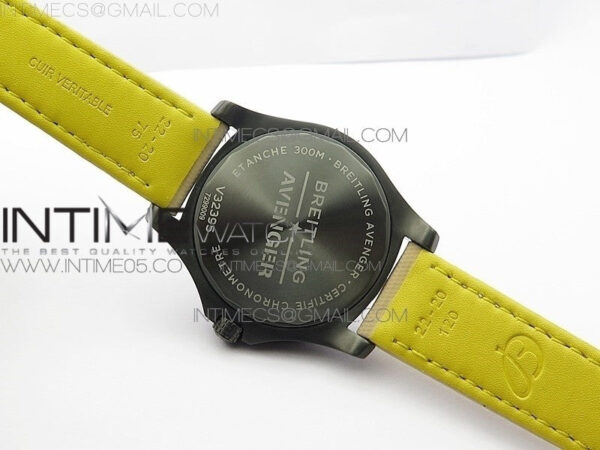 AVENGER V32395 Ti DLC 1:1 Best Edition Black Dial on Leather Strap A2824 – Bild 19