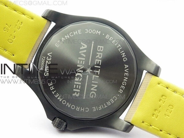 AVENGER V32395 Ti DLC 1:1 Best Edition Black Dial on Leather Strap A2824 – Bild 20