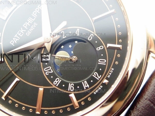 Annual Calendar Complications 5205R RG GRF Best Edition Black dial on Brown leather strap A324 – Bild 5