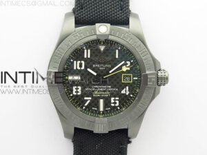 AVENGER Boutique Edition V17310 Ti DLC 1:1 Best Edition Black CF Dial on Nylon Strap A2824