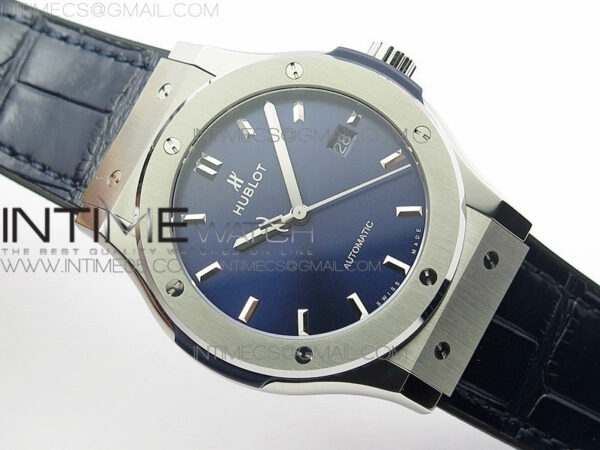 Classic Fusion 42mm SS B50F Blue Dial On Blue Gummy Strap A2892 – Bild 2