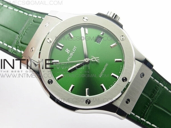 Classic Fusion 42mm SS B50F Green Dial On Green Gummy Strap A2892 – Bild 2