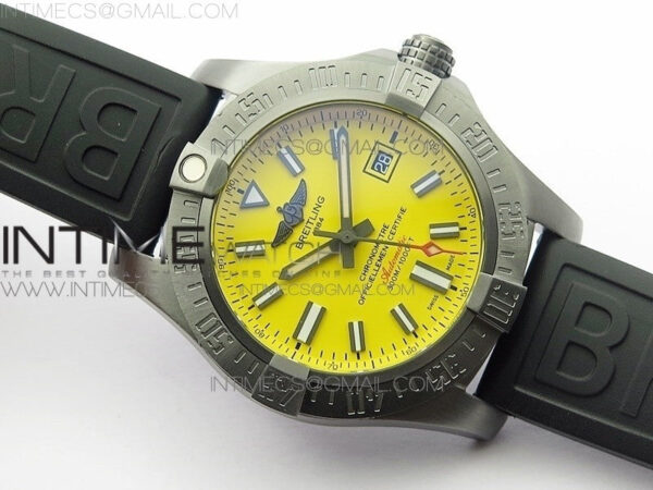 AVENGER Boutique Edition V17310 Ti DLC 1:1 Best Edition Yellow Dial on Rubber Strap A2824 – Bild 2