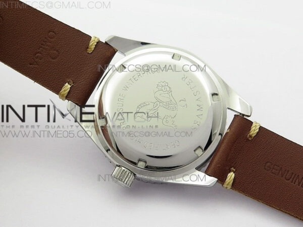 Vintage Seamaster 300 No Date T SS B12 Black Dial On Brown Leather Strap A-2836 (Free Nylon Strap) – Bild 13