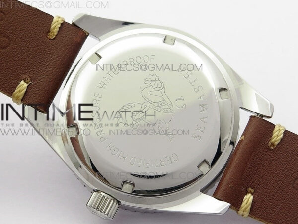 Vintage Seamaster 300 No Date T SS B12 Black Dial On Brown Leather Strap A-2836 (Free Nylon Strap) – Bild 14