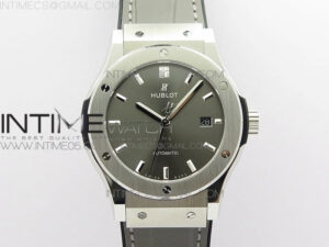 Classic Fusion 42mm SS B50F Gray Dial On Black Gummy Strap A2892