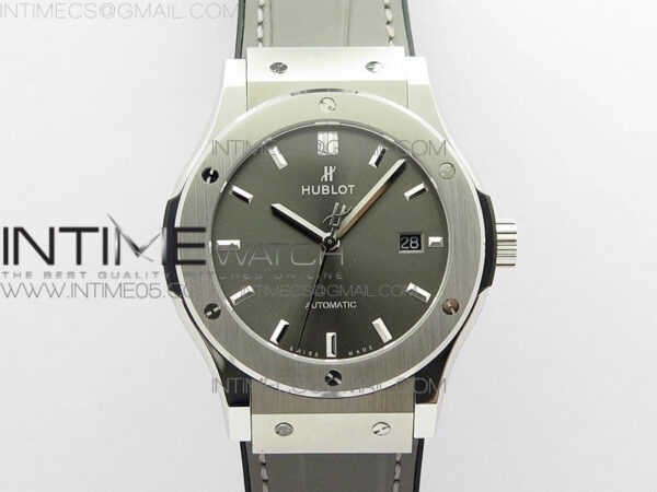 Classic Fusion 42mm SS B50F Gray Dial On Black Gummy Strap A2892