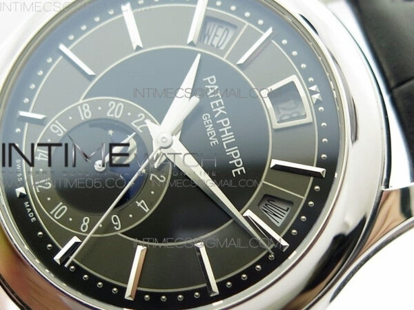 Annual Calendar Complications 5205R SS GRF Best Edition Black dial on Black leather strap A324 – Bild 4