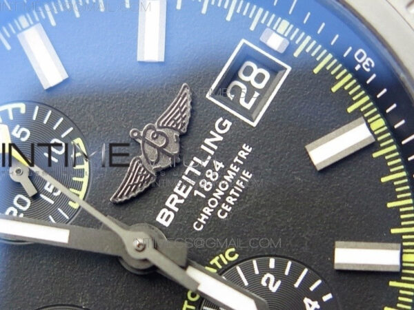 Avenger Bandit Titanium DLC B50 Best Edition Black Dial on Black/Yellow Gummy strap A7750 – Bild 10
