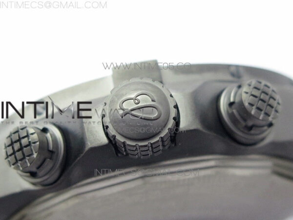 Avenger Bandit Titanium DLC B50 Best Edition Black Dial on Black/Yellow Gummy strap A7750 – Bild 12