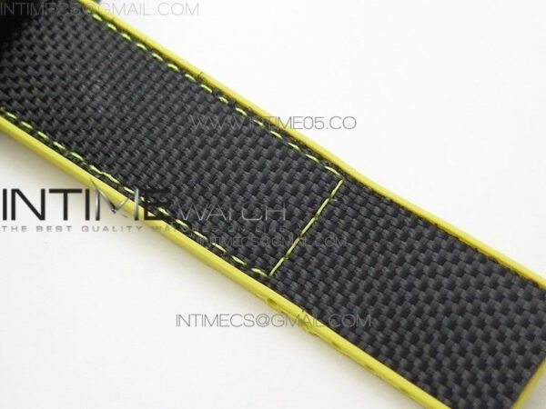 Avenger Bandit Titanium DLC B50 Best Edition Black Dial on Black/Yellow Gummy strap A7750 – Bild 19