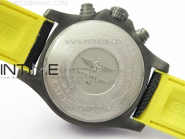 Avenger Bandit Titanium DLC B50 Best Edition Black Dial on Black/Yellow Gummy strap A7750 – Bild 22