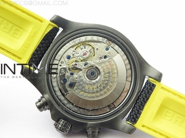 Avenger Bandit Titanium DLC B50 Best Edition Black Dial on Black/Yellow Gummy strap A7750 – Bild 24