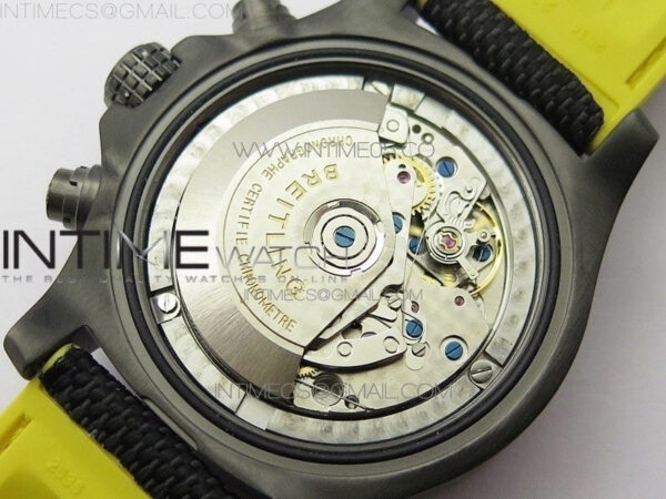 Avenger Bandit Titanium DLC B50 Best Edition Black Dial on Black/Yellow Gummy strap A7750 – Bild 26