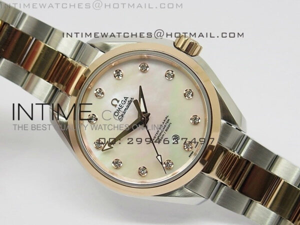 AQUA TERRA 150M SS/RG White MOP dial Ladies 1:1 Miyota 8520 – Bild 2