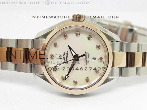 AQUA TERRA 150M SS/RG White MOP dial Ladies 1:1 Miyota 8520 – Bild 3