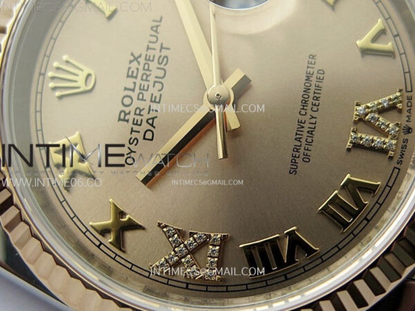 DateJust 36 SS 126231 904L SS/RG VSF 1:1 Best Edition Rose Gold Dial Roman Markers on Jubilee Bracelet VS3235 – Bild 8