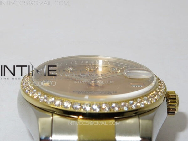 DateJust 31mm 72610 SS/YG Crystals Bezel APSF Best Edition Gold Dial Crystals Markers on Oyster Bracelet A2824 – Bild 9