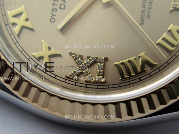 DateJust 36 SS 126231 904L SS/RG VSF 1:1 Best Edition Rose Gold Dial Roman Markers on Jubilee Bracelet VS3235 – Bild 9