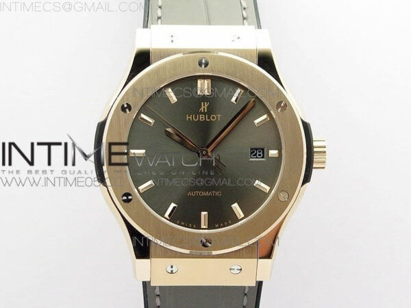Classic Fusion 42mm RG B50F Gray Dial On Black Gummy Strap A2892