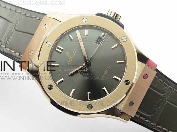 Classic Fusion 42mm RG B50F Gray Dial On Black Gummy Strap A2892 – Bild 2