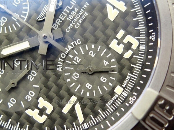 Avenger Bandit Titanium DLC B50 Best Edition Gray Carbon Dial on Green Nylon Strap A7750 – Bild 5