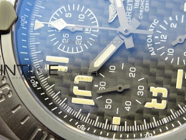 Avenger Bandit Titanium DLC B50 Best Edition Gray Carbon Dial on Green Nylon Strap A7750 – Bild 6