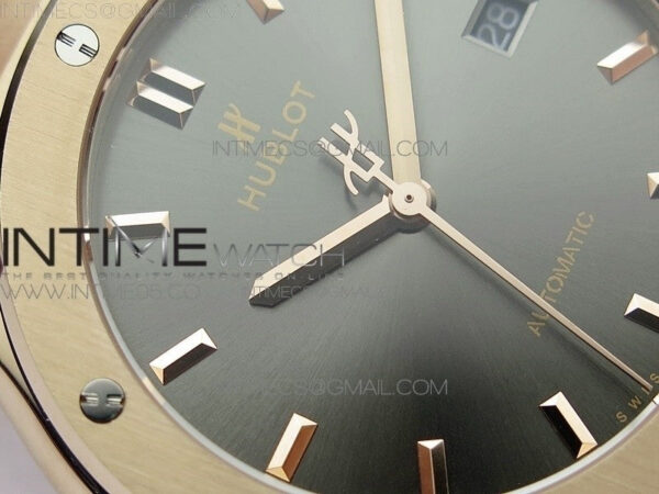 Classic Fusion 42mm RG B50F Gray Dial On Black Gummy Strap A2892 – Bild 6