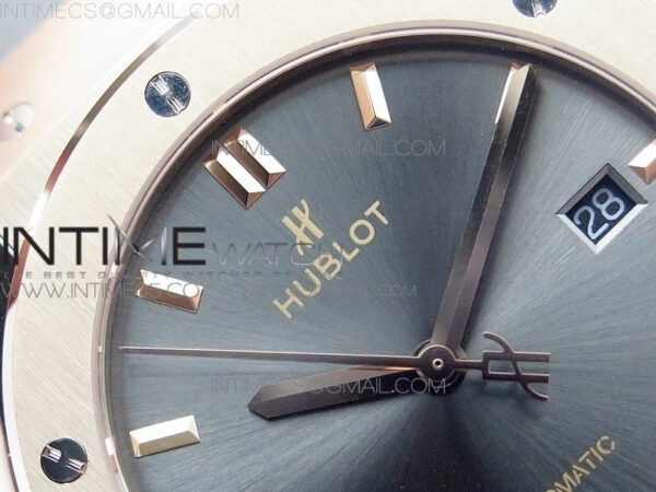Classic Fusion 42mm RG B50F Gray Dial On Black Gummy Strap A2892 – Bild 7