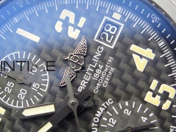 Avenger Bandit Titanium DLC B50 Best Edition Gray Carbon Dial on Green Nylon Strap A7750 – Bild 8