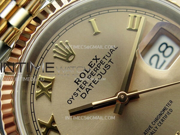 DateJust 36 SS 126231 904L SS/RG VSF 1:1 Best Edition Rose Gold Dial Roman Markers on Jubilee Bracelet VS3235 – Bild 10