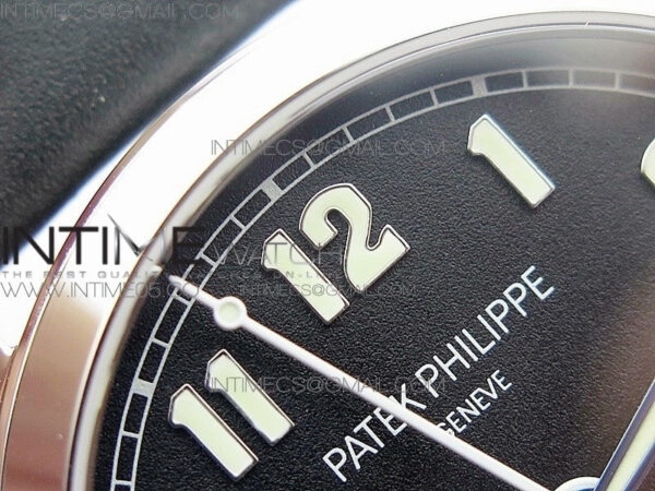 Calatrava 5524 Pilot Travel Time RG GRF Black Dial on Black Leather Strap A324 V2 – Bild 10