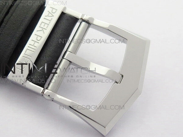 Calatrava 5524 Pilot Travel Time RG GRF Black Dial on Black Leather Strap A324 V2 – Bild 18