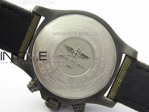 Avenger Bandit Titanium DLC B50 Best Edition Gray Carbon Dial on Green Nylon Strap A7750 – Bild 18