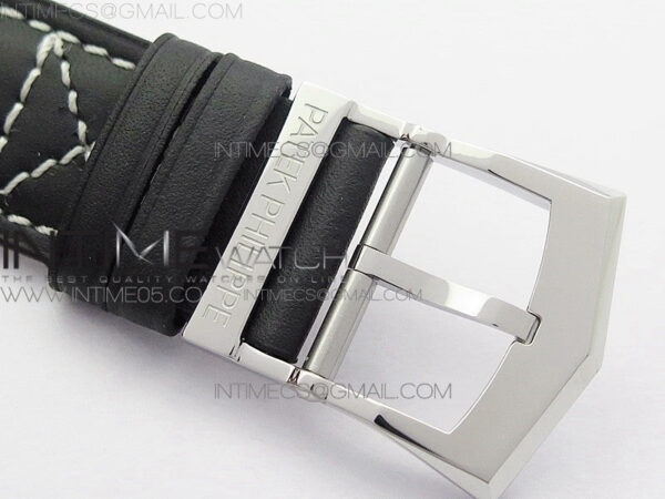 Calatrava 5524 Pilot Travel Time RG GRF Black Dial on Black Leather Strap A324 V2 – Bild 19