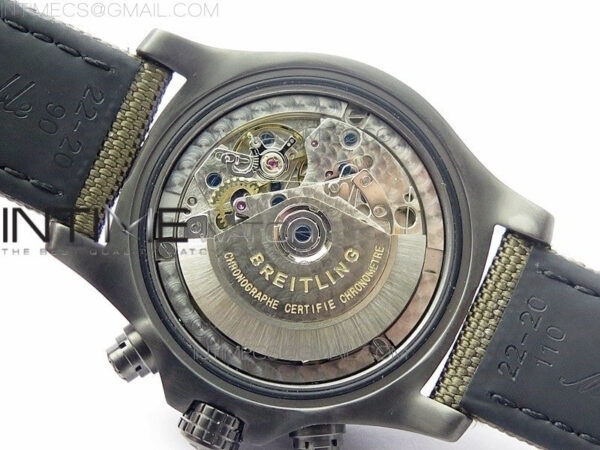 Avenger Bandit Titanium DLC B50 Best Edition Gray Carbon Dial on Green Nylon Strap A7750 – Bild 20