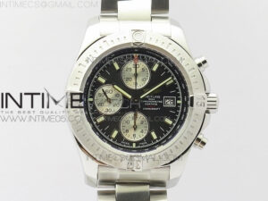 Avenger Chronograph 43mm SS B12F Best Edition Black Dial on SS Bracelet A7750