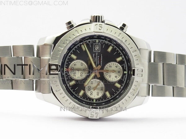 Avenger Chronograph 43mm SS B12F Best Edition Black Dial on SS Bracelet A7750 – Bild 3