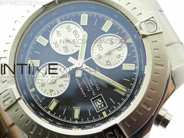 Avenger Chronograph 43mm SS B12F Best Edition Black Dial on SS Bracelet A7750 – Bild 4