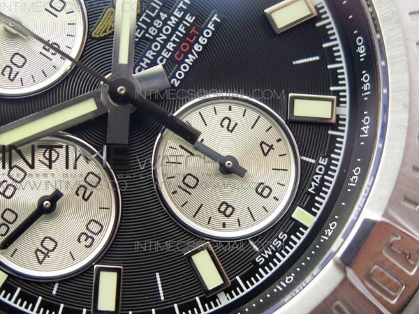Avenger Chronograph 43mm SS B12F Best Edition Black Dial on SS Bracelet A7750 – Bild 5