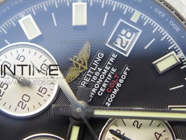 Avenger Chronograph 43mm SS B12F Best Edition Black Dial on SS Bracelet A7750 – Bild 9