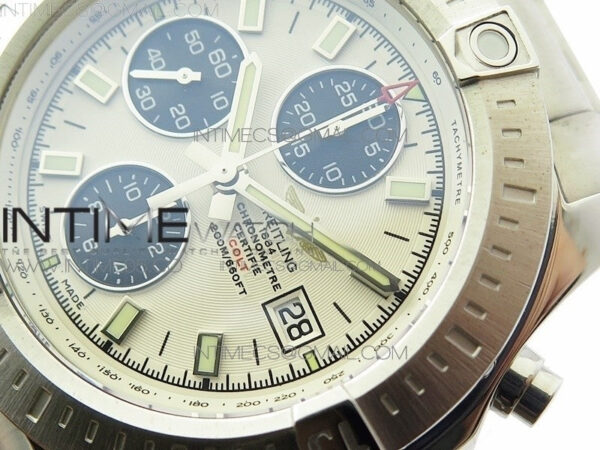 Avenger Chronograph 43mm SS B12F Best Edition White Dial on SS Bracelet A7750 – Bild 4